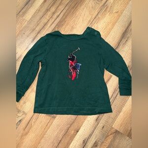 Polo by Ralph Lauren Green Long Sleeve Kids Tee